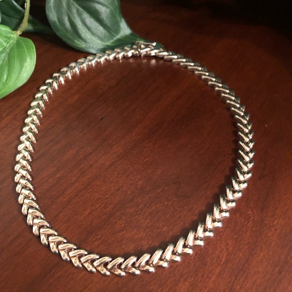 Italy 925 chevron link choker - Picture 7 of 12